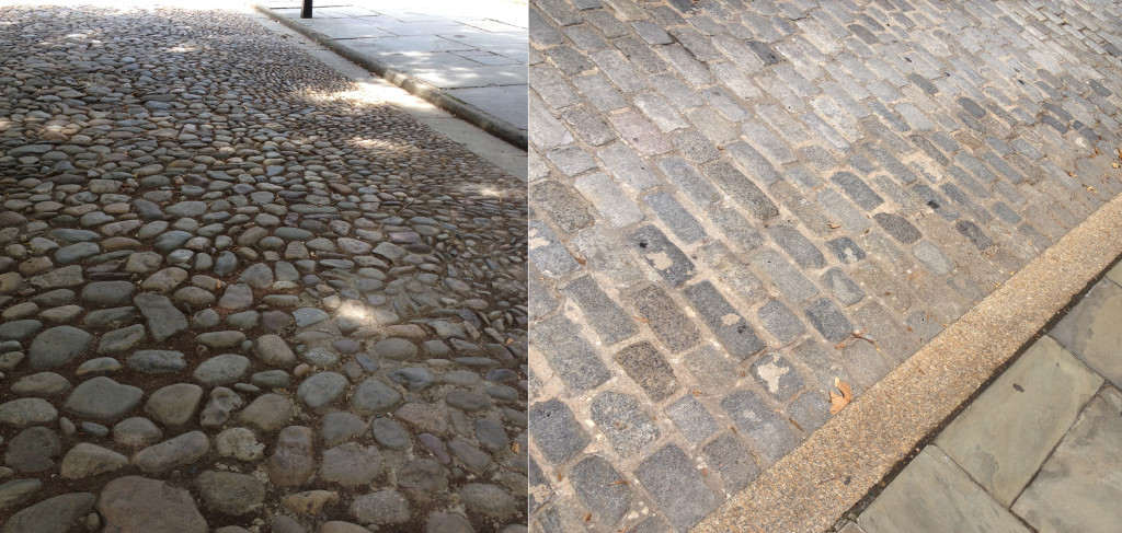 Philadelphia Cobblestone street Belgian block pavement