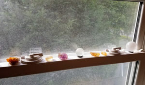 More crystals on the windowsill. I was born in November so I’m partial to citrine and amethyst. 